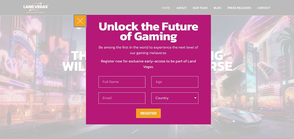 Early Access to Land Vegas