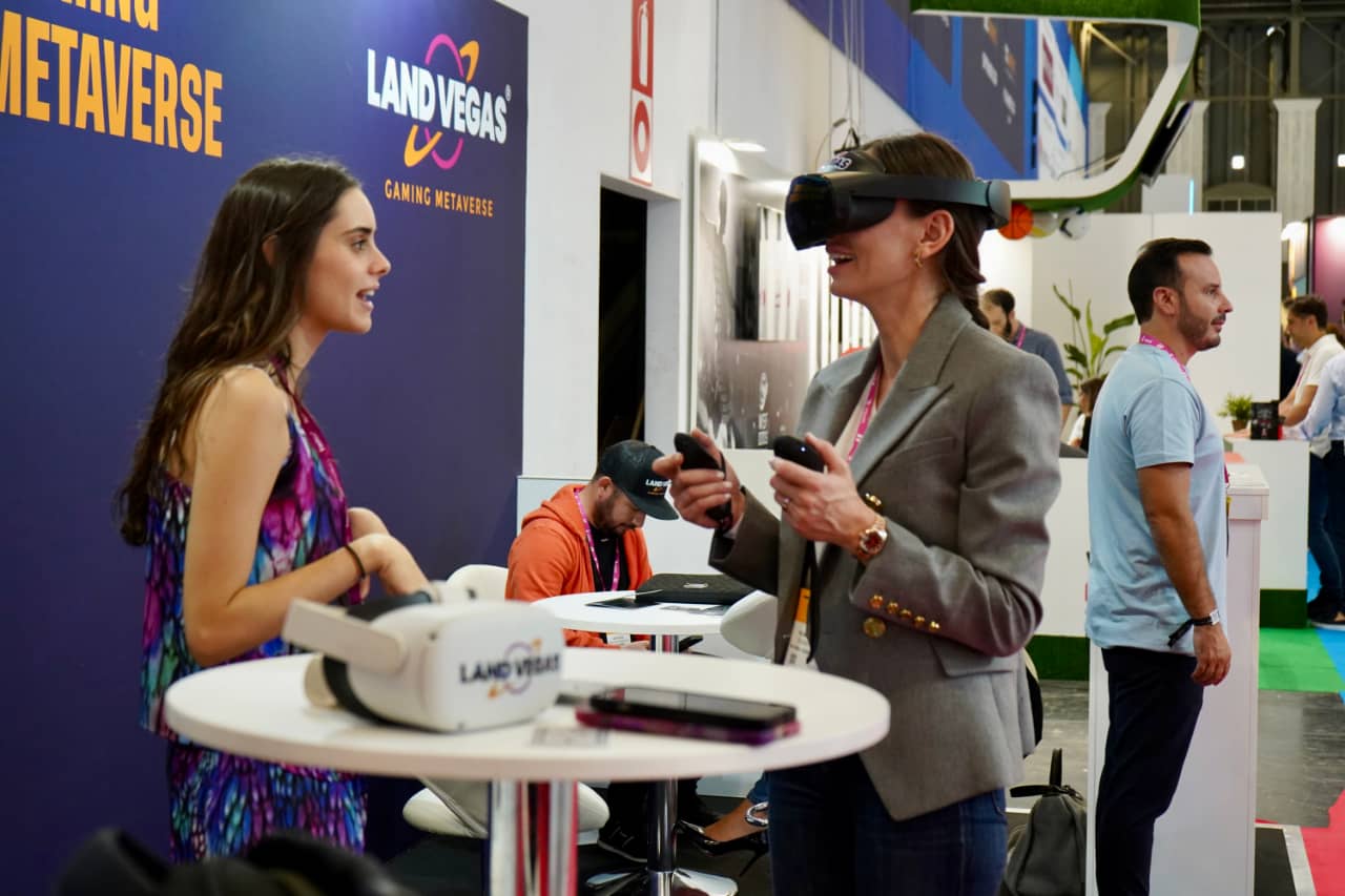 Land Vegas booth at SBC Summit Barcelona 2023